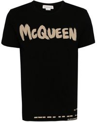 Alexander McQueen - Logo-print cotton T-shirt - Lyst