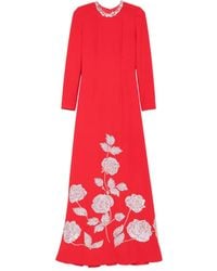 Dina Melwani - Maxi-Jurk Verfraaid Met Rozen - Lyst