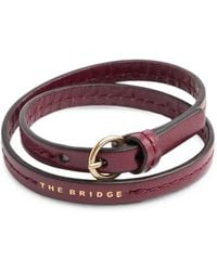 The Bridge - Buckle-Fastening Leather Bracelet - Lyst