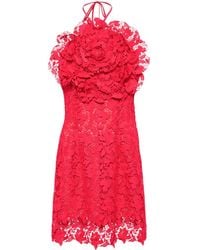 Oscar de la Renta - フローラル レースミニドレス - Lyst