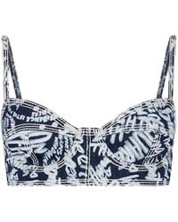 DSquared² - Rebel Hibiscus Dark Flower Wash Tiki Bra - Lyst