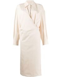 Lemaire - Chemisier Con Design A Incrocio - Lyst