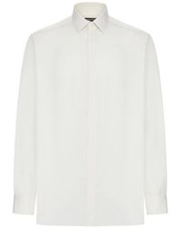 Tom Ford - Enzymed Fluid Twill Classic Fit Shirt - Lyst