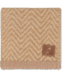Fendi - Sciarpa Con Motivo Chevron E Logo - Lyst