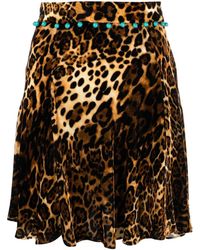 Roberto Cavalli - Minirock Mit Print - Lyst