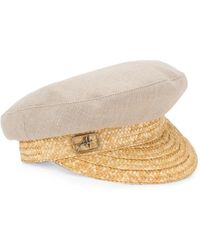 Alberta Ferretti - Woven-Trim Hat - Lyst