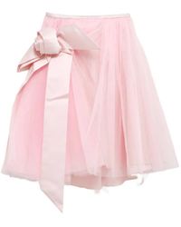 August Barron - Bow-Detail Tulle Skirt - Lyst