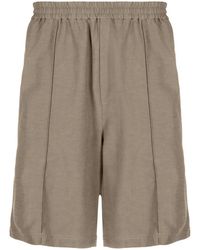 Helmut Lang - Pintucked Elasticated Bermuda Shorts - Lyst