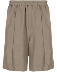 Helmut Lang - Pintucked Elasticated Bermuda Shorts - Lyst