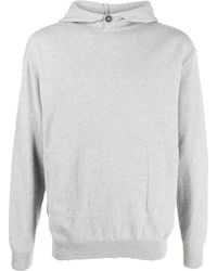 Malo - Gestrickter Hoodie Mit Knopf - Lyst