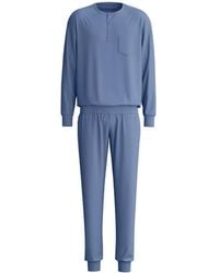 CALIDA - Pyjama Relax Choice À Patte Boutonnée Et Poche Poitrine - Lyst