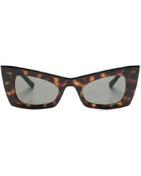 Saint Laurent - Tortoiseshell Cat-Eye Frame Sunglasses - Lyst