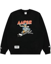 Aape By A Bathing Ape - Graphic-Print Crew-Neck Sweatshirt - Lyst