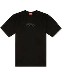 DIESEL - Cut-out Organic Cotton T-shirt - Lyst