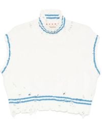 Marni - Frayed-Hem Sleeveless Top - Lyst