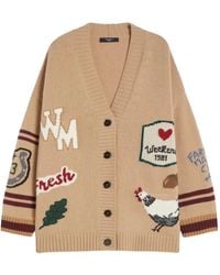 Weekend by Maxmara - Embroidered Stripe Cardigan - Lyst