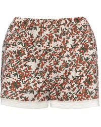 Eres - Cherry-Print Lace-Trim Pajama Shorts - Lyst