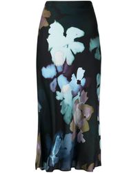 PS by Paul Smith - Floral-print Flared Midi Skirt - Lyst
