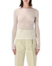 AURALEE - Sheer Cashmere Sweater - Lyst