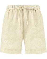 Paul & Shark - Paisley-Print Linen Shorts - Lyst