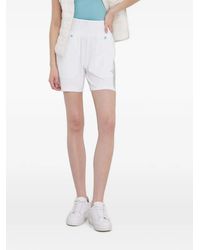 Aeronautica Militare - Elasticated-Waistband Knitted Mini Shorts - Lyst