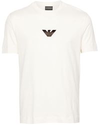Emporio Armani - T-shirt Met Logo-applicatie - Lyst