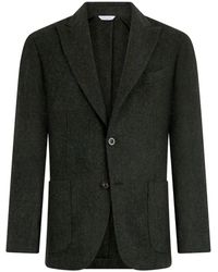 Boglioli - Shetland Blazer Met Enkele Rij Knopen - Lyst
