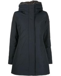 Woolrich - Logo-Patch Zip-Up Hoodie - Lyst