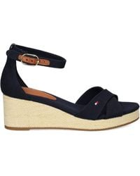Tommy Hilfiger - 60mm crossover-strap wedge espadrilles - Lyst