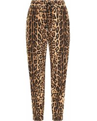 Dolce & Gabbana - Pantalon de jogging à imprimé léopard - Lyst