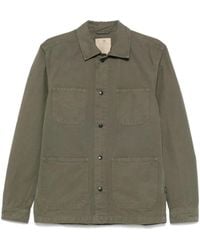Woolrich - Canvas Shirtjack Met Geverfd Effect - Lyst