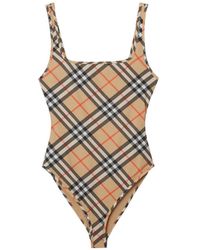 Burberry - Check Badpak - Lyst