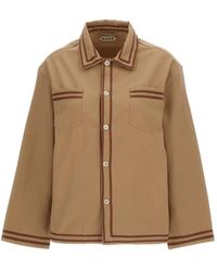 Bode - Canteen Contrast-Trim Shirt - Lyst
