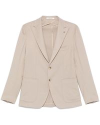 Tagliatore - Fleece Texture Single-Breasted Blazer - Lyst