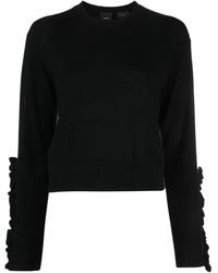 Pinko - Jersey de manga larga con volantes - Lyst
