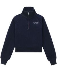 Sporty & Rich - Half-Zip Fleece Sweatshirt - Lyst