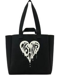 AllSaints - Large Izzy Heart-Print Tote Bag - Lyst