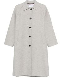 Harris Wharf London - Balmacaan Raglan-Sleeve Button Coat - Lyst