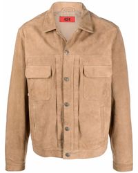 424 - Veste En Cuir À Boutonnière - Lyst