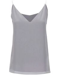 Eleventy - Slim Strap V-Neck Top - Lyst