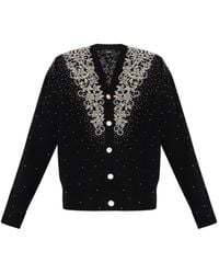 Amiri - Cardigan À Fleurs Brodées Et Perles - Lyst
