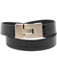Tom Ford - Lizard-Effect Leather Bracelet - Lyst