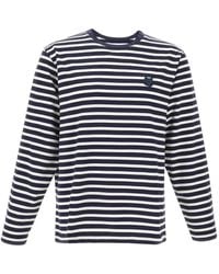 Maison Kitsuné - Pull Rayé À Patch Logo - Lyst