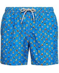 MC2 Saint Barth - Ducky-Soccer-Print Drawstring Swim Shorts - Lyst