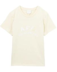 A.P.C. - Logo-Embroidered T-Shirt - Lyst