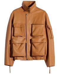 Lemaire - Leather Blouson With Pockets - Lyst