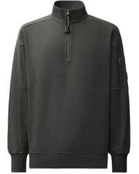 C.P. Company - Diagonal Raised Fleece Lens Half Zip Sweatshirt - Lyst
