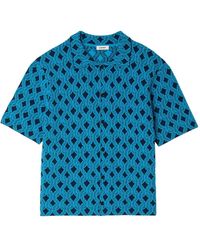 Sandro - Overhemd Met Korte Mouwen En Patroon - Lyst