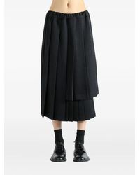 Comme des Garçons - Pleated Asymmetric Midi Skirt - Lyst