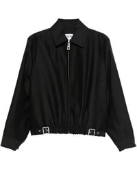 Loewe - Wool And Silk Belted Jacket - Lyst